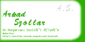 arpad szollar business card